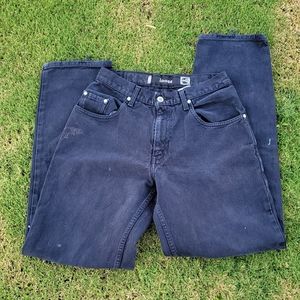 Silver Tab Womens Loose Fit Levi Black Denim jeans